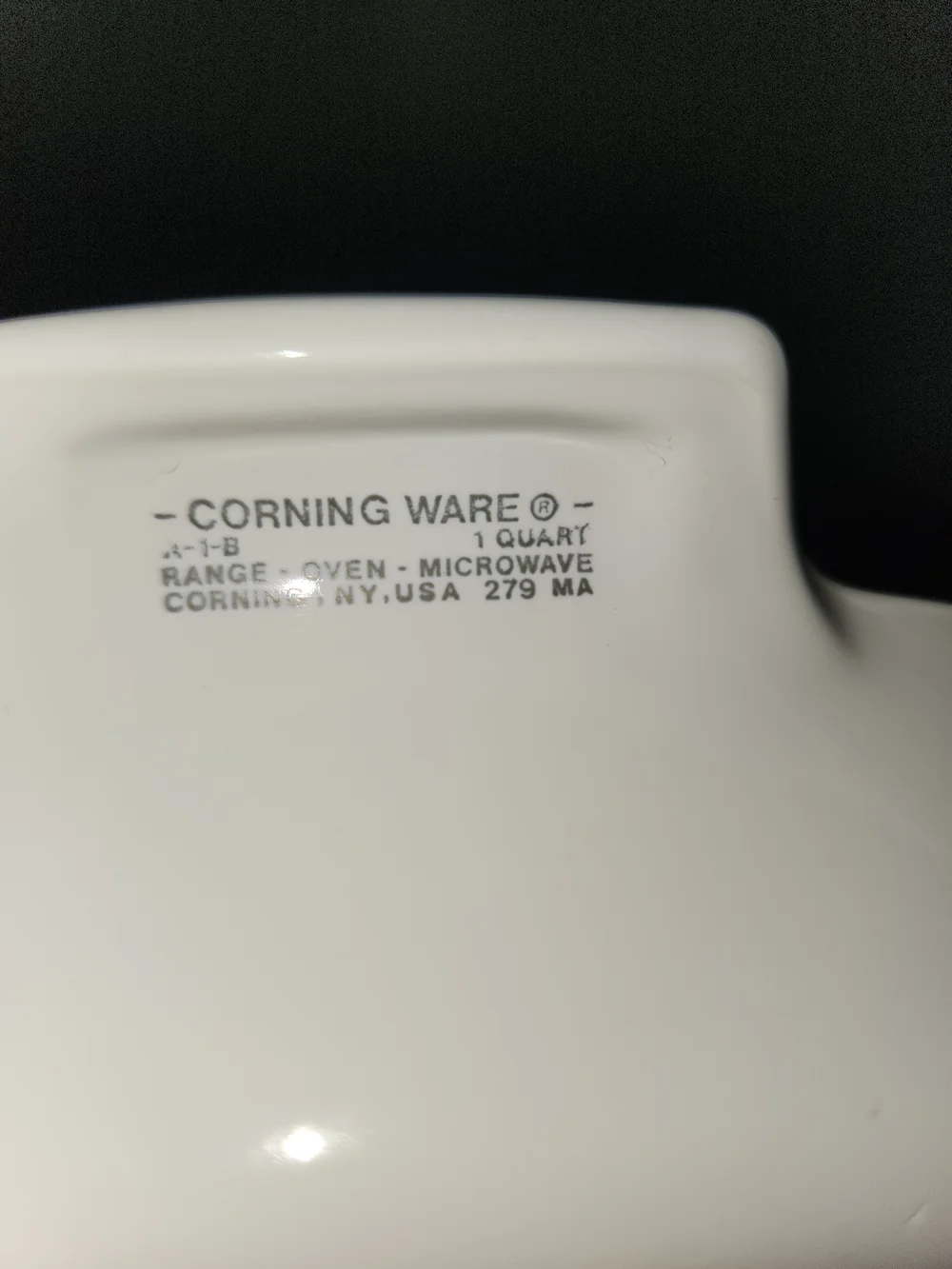 Corningware White Ceramic Casserole with Orange and Yellow Floral Pattern